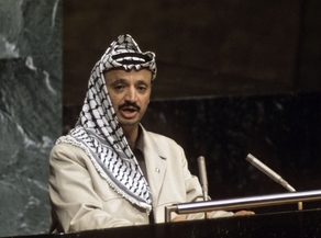 Yasser Arafat before UN 1974